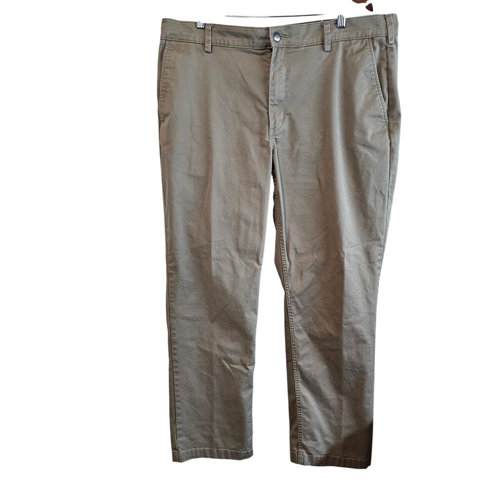 Duluth Trading 40 Grit Flex Twill Khaki Pants Straight Chino Men 40x32 Utility